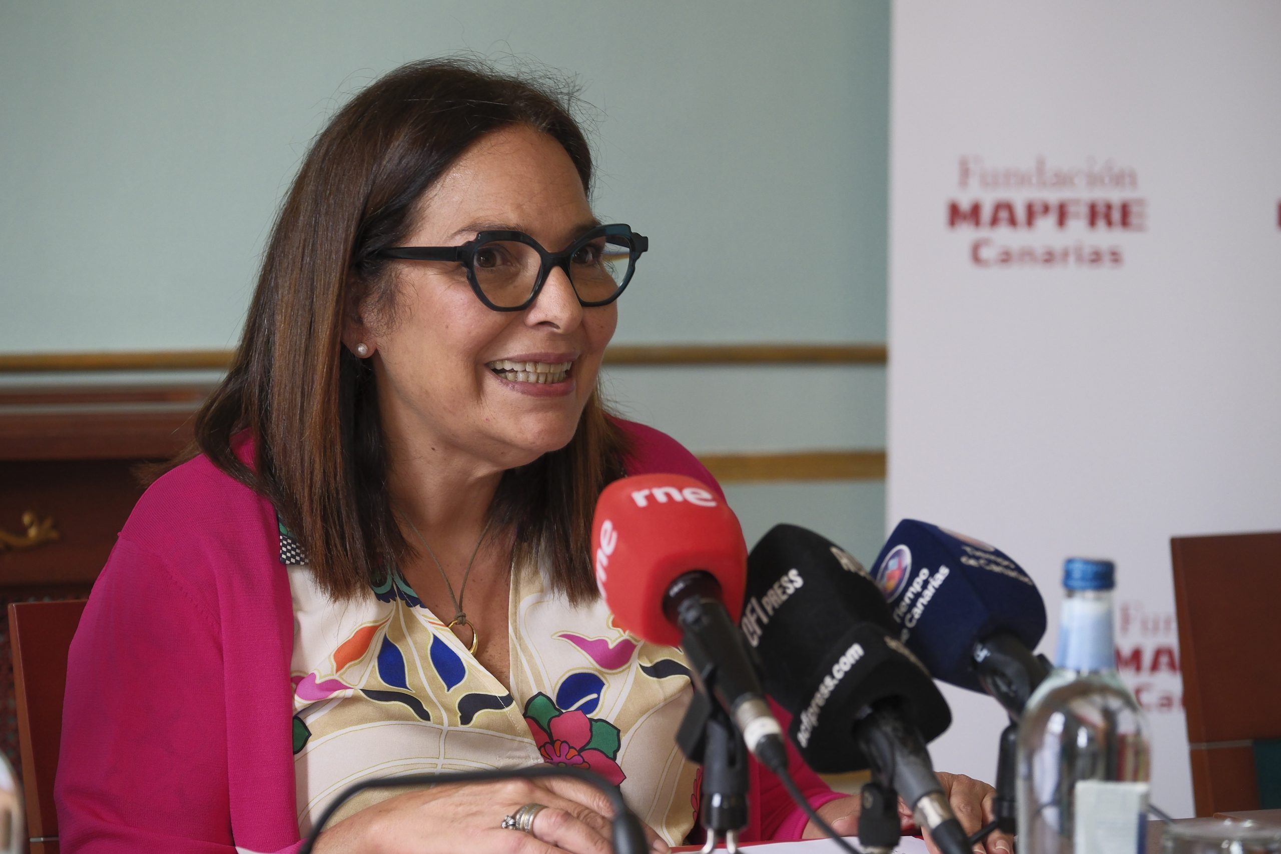 La vicepresidenta de la Fundación MAPFRE Canarias, Isabel Suárez Velázquez durante la presentación realizada el 27 de junio en Las Palmas de Gran Canaria.