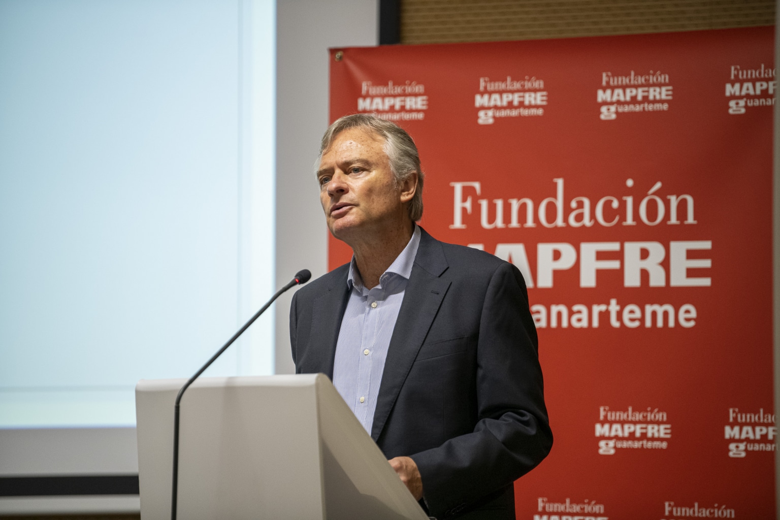 Ignacio Baeza, presidente de la Fundación MAPFRE Guanarteme durante la inauguración del acto de entrega de becas.